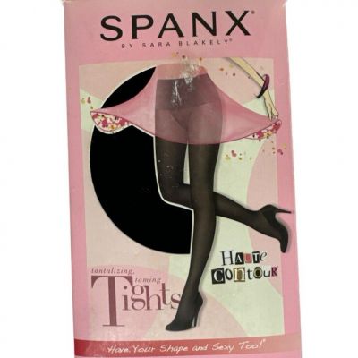 Spanx Haute Contour Tights Size E Black New 8523